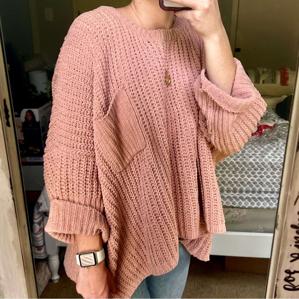Mauve Knit Oversized Sweater!!